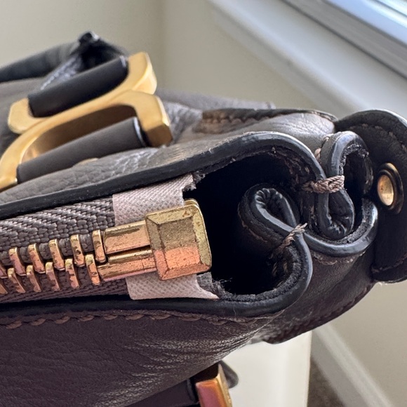 Chloe Marcie Medium Grey Calfskin Leather Handbag - Picture 8 of 15